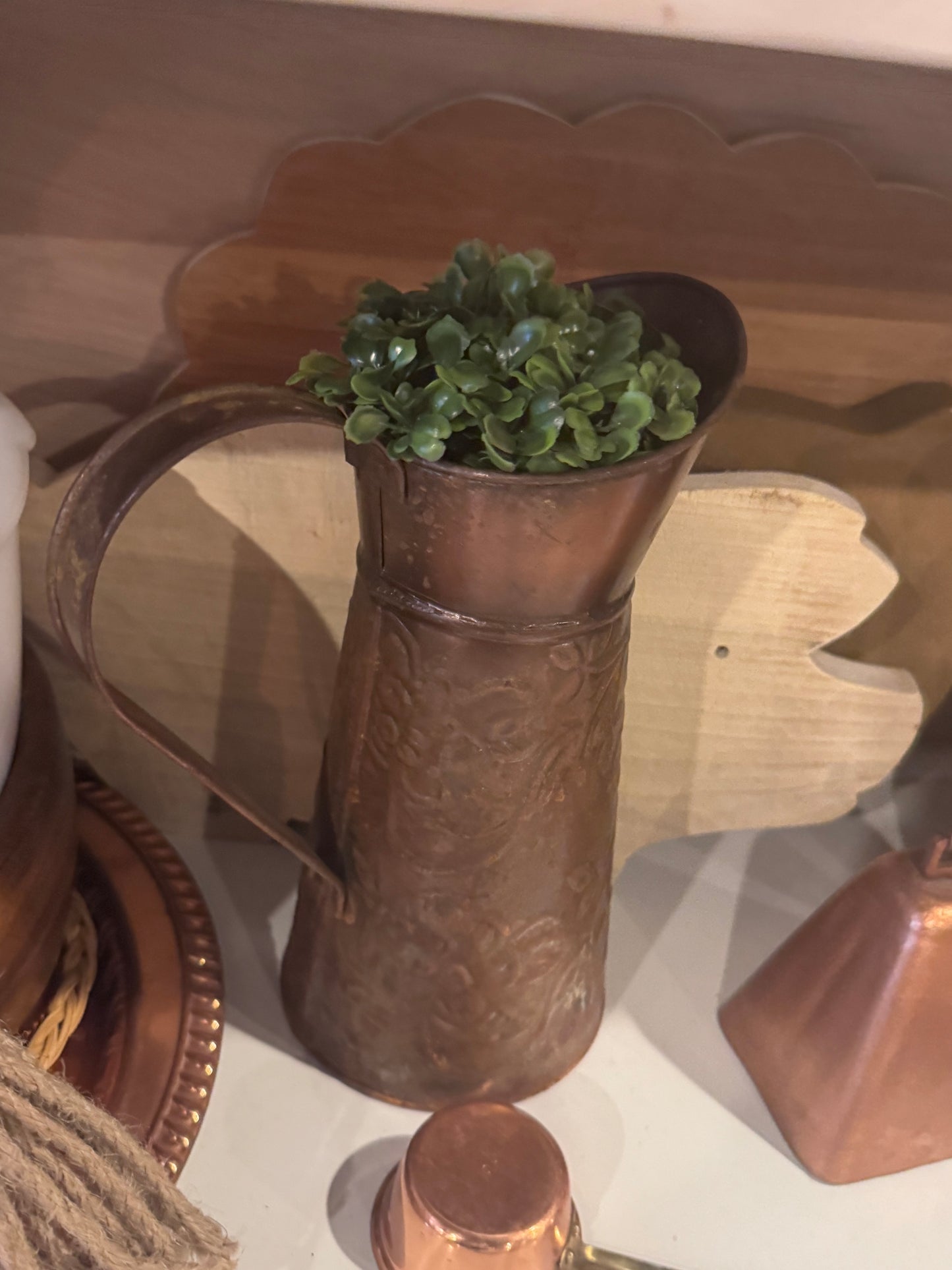 Copper look watering can